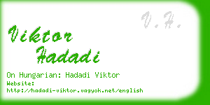 viktor hadadi business card